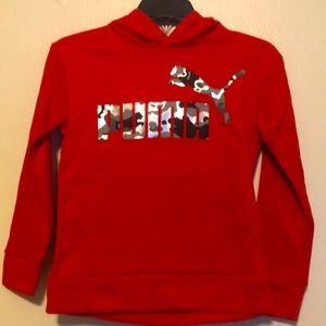 Kids Puma Hoodie  Pullover Red S Size 8